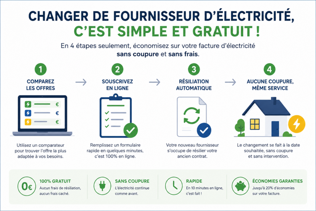 comparateur électricité 2026 comment changer votre fornissseur d’électricité